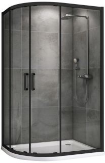 Душевой уголок ABBER Schwarzer Diamant AG01118B 110x80см чёрный